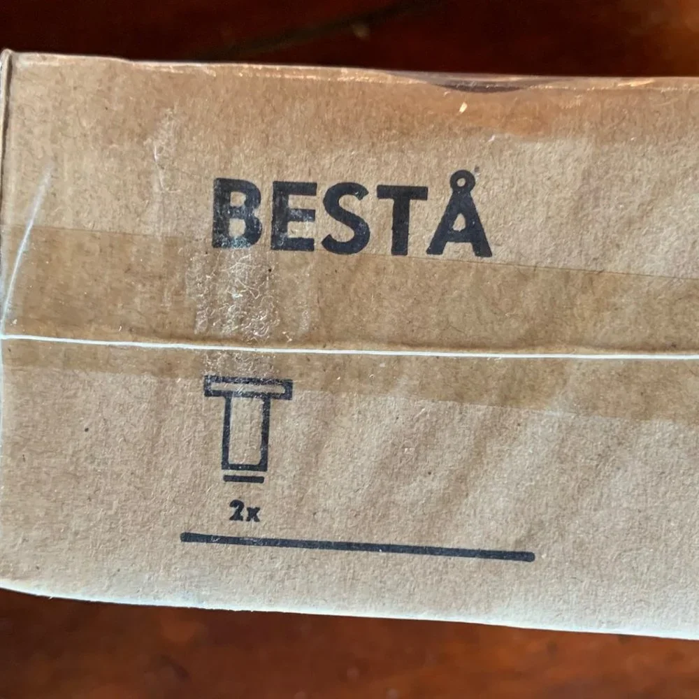 IKEA 16739 BESTA Square Metal Legs Two Pack NWT